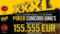 Concord King`s XXXL v King`s Casíne Rozvadov: za buy-in €255 o viac než atraktívnych €155,555!