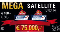 Mega Satellite EPT Viedeň & Eureka Viedeň: €75,000 GTD 