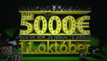 V Diamond Poker Clube Piešťany v sobotu €5,000 GTD