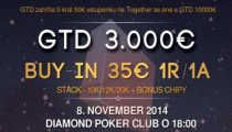 Diamond Poker Club Piešťany: Turnaj €3,000 GTD ovládol Robo za €1,000!