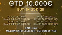 Diamond Poker Club Piešťany: Together as One €10,000 GTD: Day 1a, Day 1c