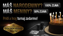 V Golden Vegas v sobotu Facebook event €1,800 GTD