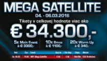 V CCC Bratislava už v sobotu Mega Satellite na WPT Viedeň (Aktualizované 3.3. 17:25 - Na WPT aj cez freeroll)