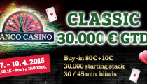 Banco Casino Classic s garanciou 30,000€ začína vo štvrtok