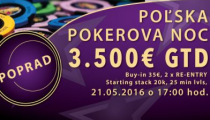 V Rebuy Stars Poprad Poľská Pokrová Noc s garanciou €3,500