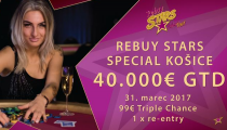 Rebuy Stars Special Košice €40,000 GTD: Ďalší gigantický overlay! Víťazom Jaršinský