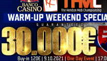 The Hendonmob Championship odštartuje WARM-UP WEEKENDom 40.000€ GTD!