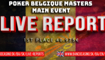 Live Report - Final Day Poker Belgique Masters hľadá šampióna