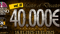 Master of DISASTER 40.000€ GTD - pozná prvú várku postupujúcich! Dnes na programe Day 1/B